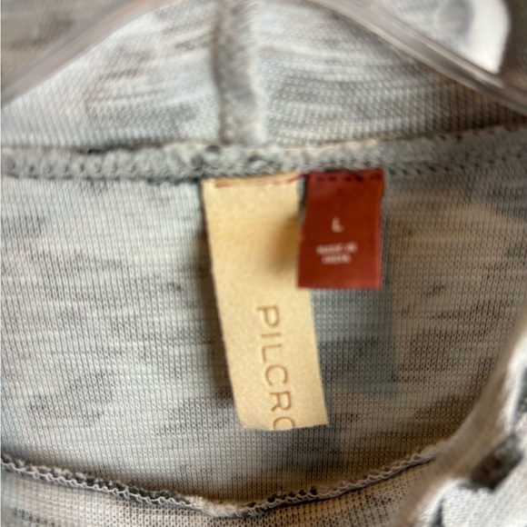 Anthropologie Pilcro Ruffled Turtleneck Top Leopard Print Large - Picture 5 of 9